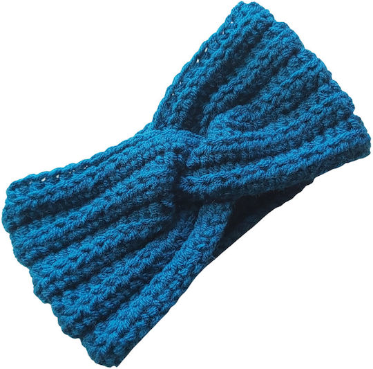 Γυναικείο Headband με Rib Πλέξη σε Μπλε χρώμα
