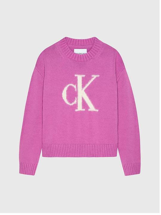 Calvin Klein Kids Sweater Long Sleeve Purple