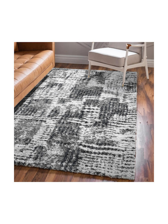 Saray Home Moroccan Thom Abstract Rug Rectangular Shaggy Grey