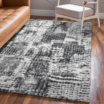 Saray Home Moroccan Thom Abstract Χαλί Ορθογώνιο Shaggy Γκρι 160x230cm