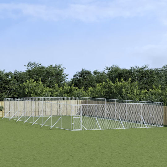 vidaXL Metallic Dog Park 800x16x200cm Silver