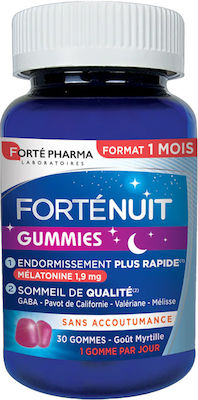 Forte Pharma Forte Nuit Supplement for Sleep 30 jelly beans Blueberry