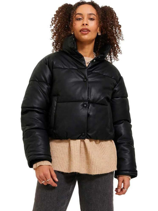 Scurtă Jachetă de femei Puffer Negru