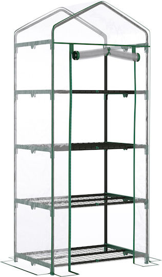Outsunny 845-228V03 Gewächshaus mit Regalen 0.7x0.5x1.6m