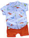 Kids' Set with Shorts Summer 2pcs Orange