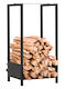 Outsunny Wooden Shelf Wood Storage 39x35x76cm Black
