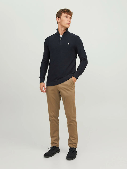 Jack & Jones Ανδρική Ζακέτα Πλεκτή Navy Μπλε