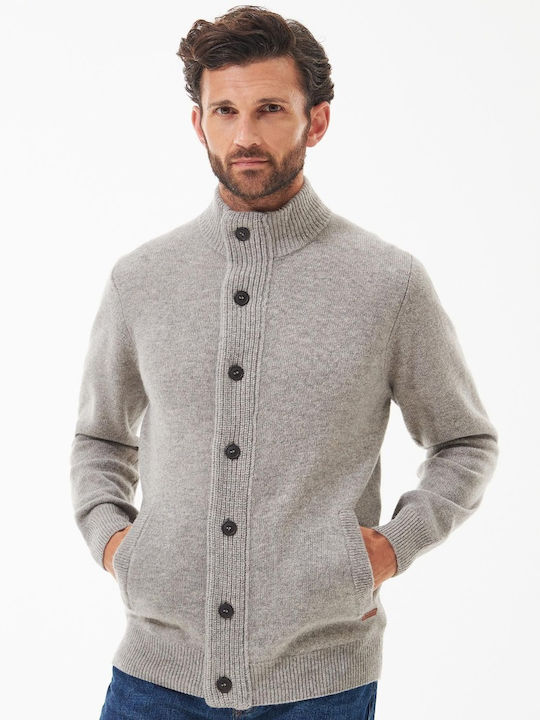 Barbour Men's Knitted Cardigan with Buttons Gray