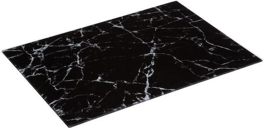 Atmosphera Rectangular Glass Chopping Board Black 30x40cm