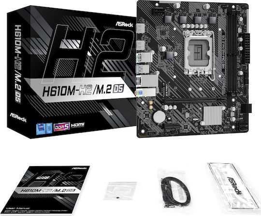 ASRock H610M-H2/M.2 D5 Mainboard Micro ATX mit Intel 1700 Sockel
