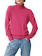 Mexx Women's Long Sleeve Sweater Turtleneck Fuchsia