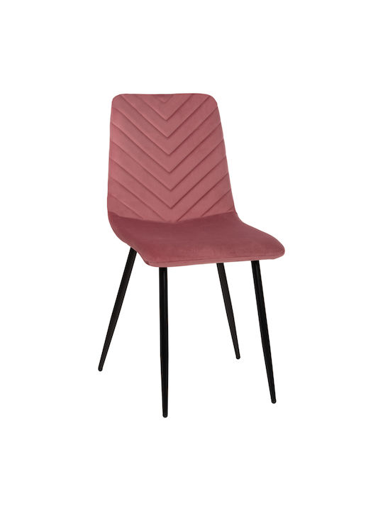 Latrell Dining Room Velvet Chair Pink 43x54x88cm