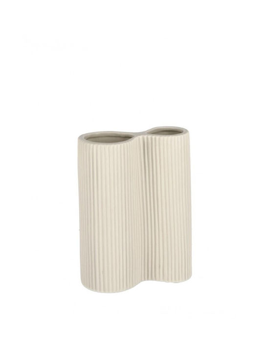 Bizzotto Decorative Vase Vivy Ecru 12x6x16cm