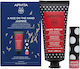 Apivita A Kiss On The Hand (Jasmine) Skin Care Set for Moisturizing with Hand Cream & Lip Balm