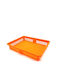 Coș de Depozitare Plastic Portocaliu 34x26x6cm 1buc