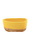 Storage Basket Fabric Yellow 21x21cm 1pcs