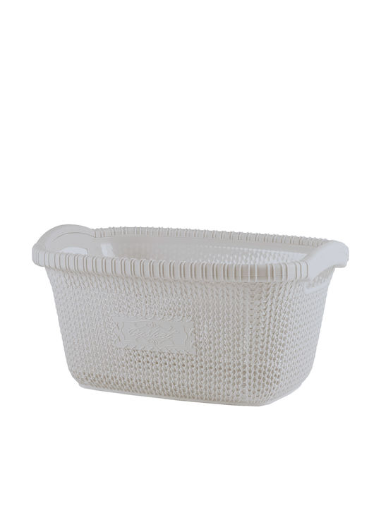 Happy House Plastic Storage Basket White 40lt