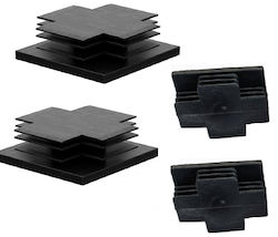Lasiplast Τάπες Τετράγωνες 50x50mm 4τμχ LAS50X50