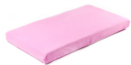 Sensillo Baby Sheet Crib Flannel Pink 140x70cm