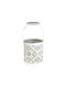 General Trade Tabletop Metallic Lantern White 13x15cm