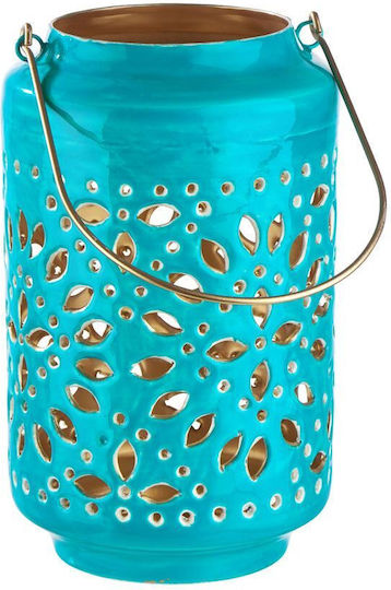 Butlers Laterne Metallisch Blau 16x16x16cm 1Stück