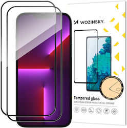 Wozinsky Full Glue Full Face Tempered Glass 2τμχ Μαύρο (iPhone 15 Pro)