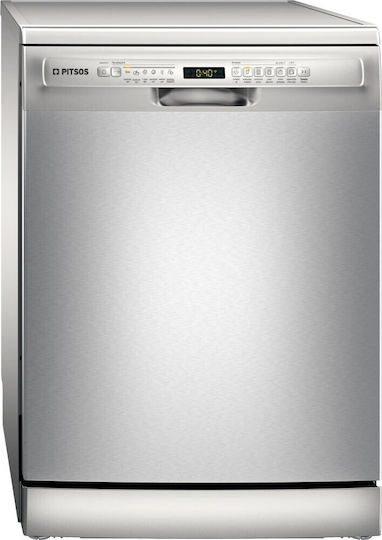 Pitsos Freestanding Dishwasher with Wi-Fi for 12 Place Settings W60xH84.5cm Inox