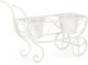 Bizzotto Pot Stand Metal White 48cmx19cmx31cmcm.
