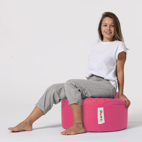 Waterproof Bean Bag Stool Poof Round Pink 55x55x30cm