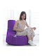 Waterproof Bean Bag Chair Poof Eva Purple 70x70x80cm