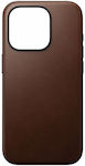 Nomad Modern Leather Back Cover Brown (iPhone 15 Pro)