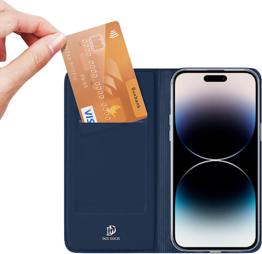 Dux Ducis Skin Pro Book Piele artificială Albastru (iPhone 15 Pro Max)