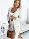 Gestrickte Damen Strickjacke Beige