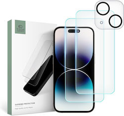 Tech-Protect Supreme Set & Camera Protection Tempered Glass 2τμχ (iPhone 15) F9319456604696