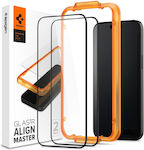 Spigen GLAS.tR ALIGNmaster 0.3mm Sticlă călită pe toată fața 2buc Negru (iPhone 15 Pro)