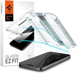 Spigen tR EZ Fit 2-pack Sticlă călită pe toată fața (iPhone 15 Pro)