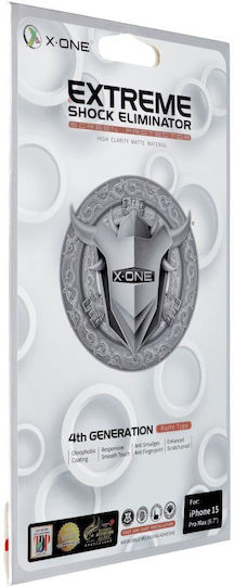 X-One Extreme Shock Eliminator Ματ Tempered Glass (iPhone 15 Pro Max)