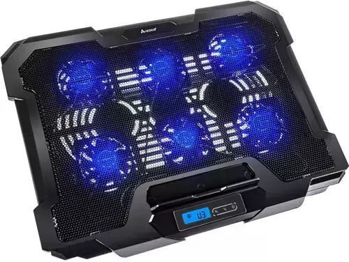 Izoxis Pad De Răcire Pentru Laptop Până La 17" Cu 6 Ventilatoare Și Iluminare Albastră 19522