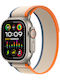 Apple Watch Ultra 2 Trail Loop (S/M) Titanium 49mm Αδιάβροχο με eSIM και Παλμογράφο (Orange/Beige Trail Loop - S/M)