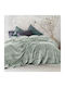 Nima Velvet Blanket Single 160x220cm Sage Green