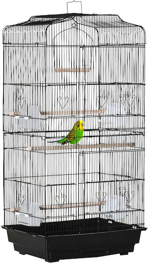 Pawhut Bird Cage 46.5x35.5x92cm Black