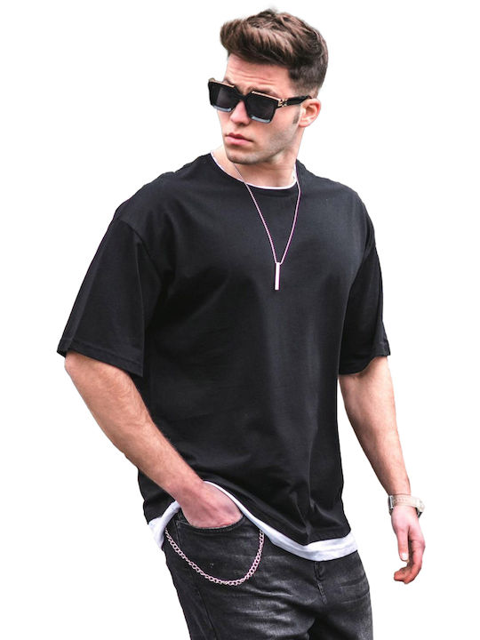 madmext Men's Short Sleeve T-shirt Black