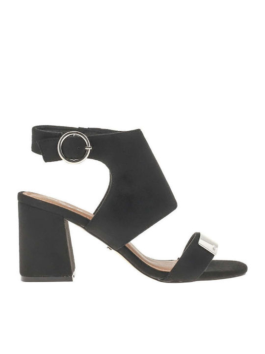 Calleigh Suede Sandals Black