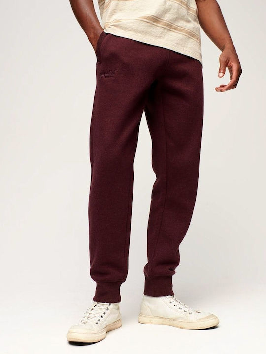 Sweatpants with Elastic Burgundy