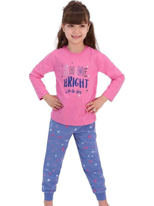 Roly Poly Kinder Schlafanzug Winterlich Baumwoll Rosa
