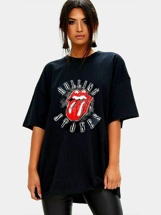 T-shirt Rolling Stones Μαύρο