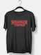 Sol's Stranger Things T-shirt Fremde Dinge Schwarz Baumwolle
