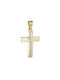 Papoulidis Jewellery Herren Gold Kreuz 14K mit Kette