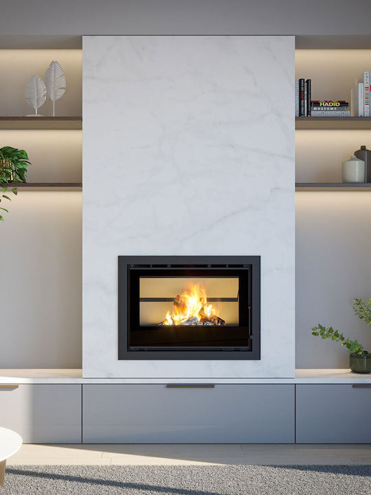 C&A Chama Cristal 78 Енергийна вмъкната касета Касета Дърво 10.1кВт Прав с отваряща се врата Затворен разширителен съд