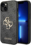 Guess Metal Logo Plastic Back Cover Gray (iPhone 15)